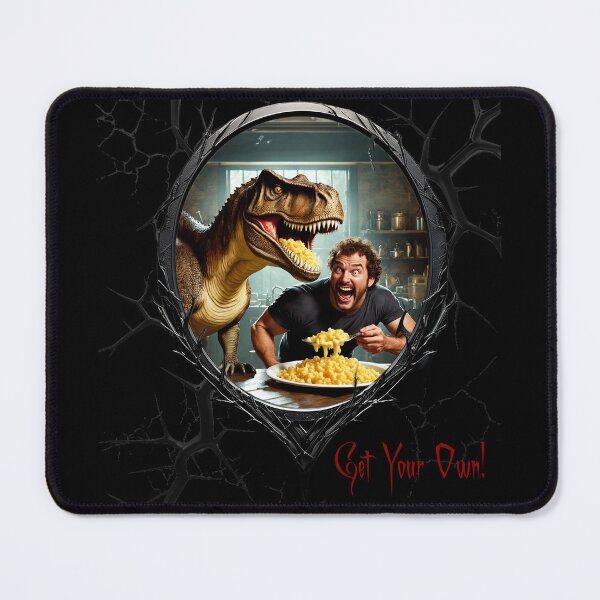 Item preview, Macaroni & Cheese & a greedy dinosaur designed and sold by FatCatStudios.