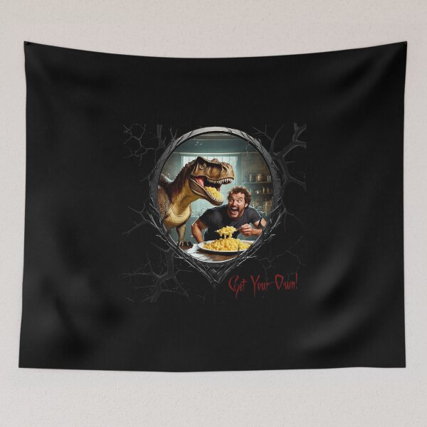 Item preview, Macaroni & Cheese & a greedy dinosaur designed and sold by FatCatStudios.