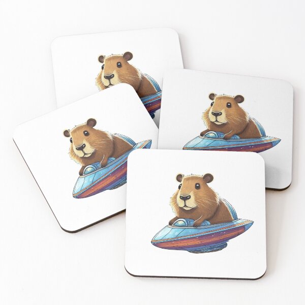 Item preview, Curious Capybara Cosmos Cruise designed and sold by omerfdln34.