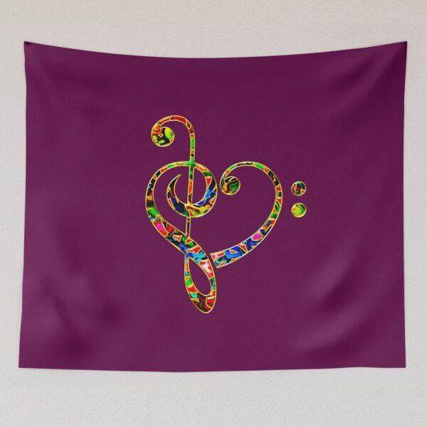 Item preview, Heartbeat Music, Treble Clef, Heart, Bass Clef, Musician, Clef designed and sold by nitty-gritty.