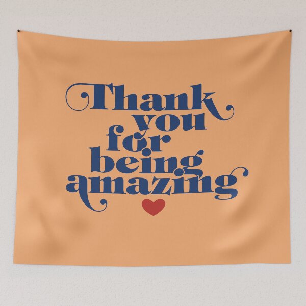 Item preview, Typographic message - Thank you for being amazing designed and sold by fatchairprint.