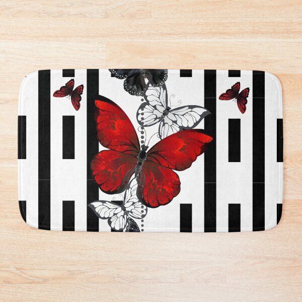 Item preview, Butterflies Black White Pattern designed and sold by LLdreams.
