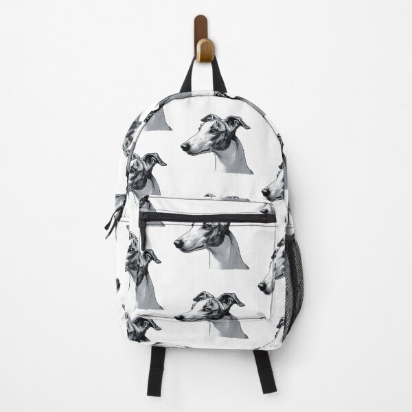 Item preview, Monochrome, Pen And Ink, Whippet Head Drawing designed and sold by EdgyEdgeArt.