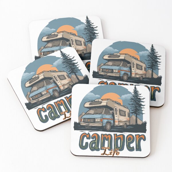 Item preview, Cool Camper Life Print designed and sold by Thehatinthecat.