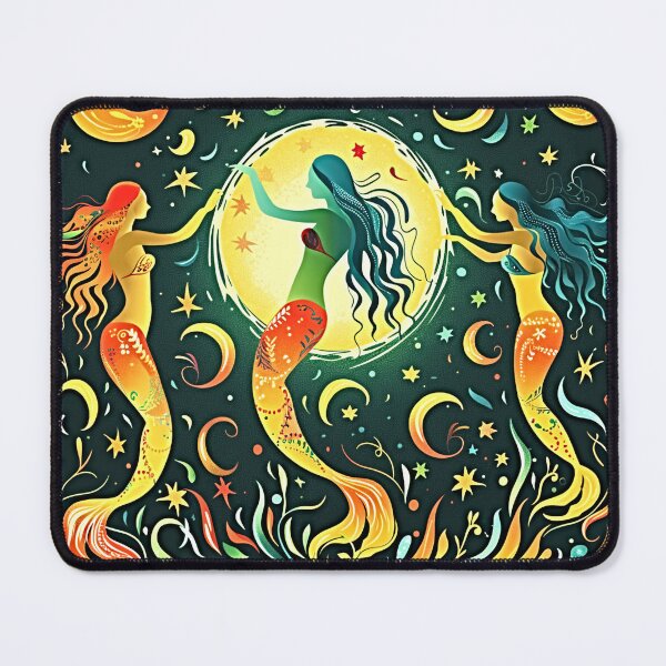 Item preview, Psychedelic Dancing Mermaids designed and sold by RumpledFoxes.