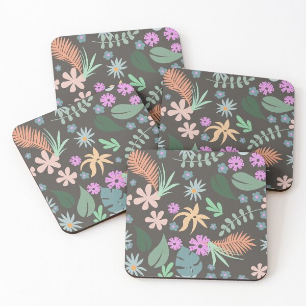Item preview, Pattern of striking flowers and leaves designed and sold by Karin Schön.
