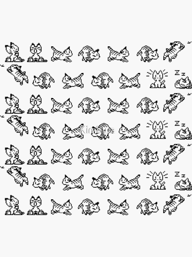Thumbnail 3 of 3, Sticker, Desktop Cat designed and sold by Kimbwa.