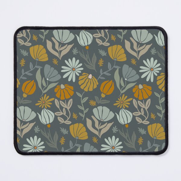 Item preview, Retro Vintage Abstract Floral Pattern Green Background designed and sold by hearthandscroll.