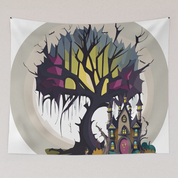 Item preview, A Witch, A Tree, Her Cottage and Her Cat designed and sold by Squiddlediddle.
