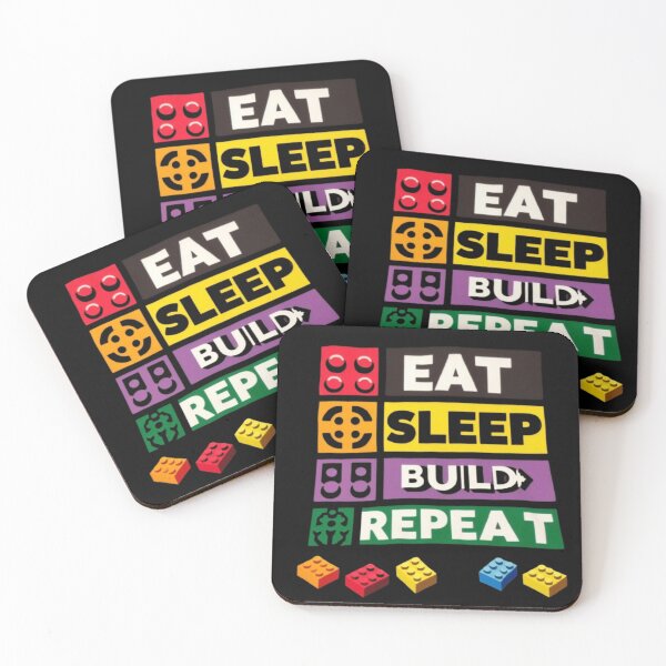 Item preview, Eat Sleep Build Repeat Building Blocks Bricks Master Builder Classic T-Shirt designed and sold by NIZAR  din⭐⭐⭐⭐⭐.