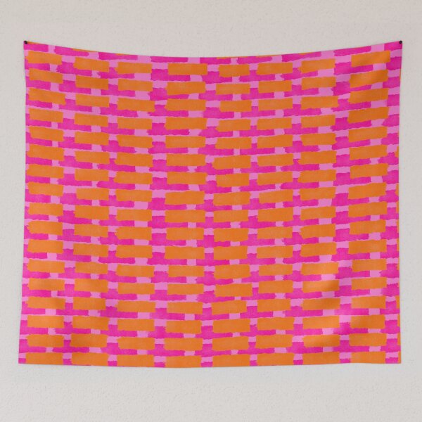 Item preview, Hot Pink and Orange Brush Strokes, Geometric  designed and sold by OneThreeSix.