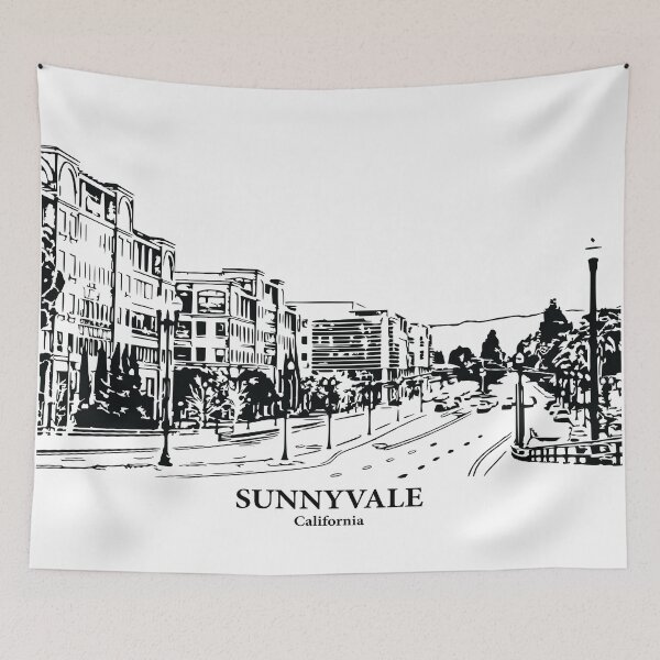 Artikelvorschau, Sunnyvale – Kalifornien entworfen und verkauft von Lakeric Cityscapes.