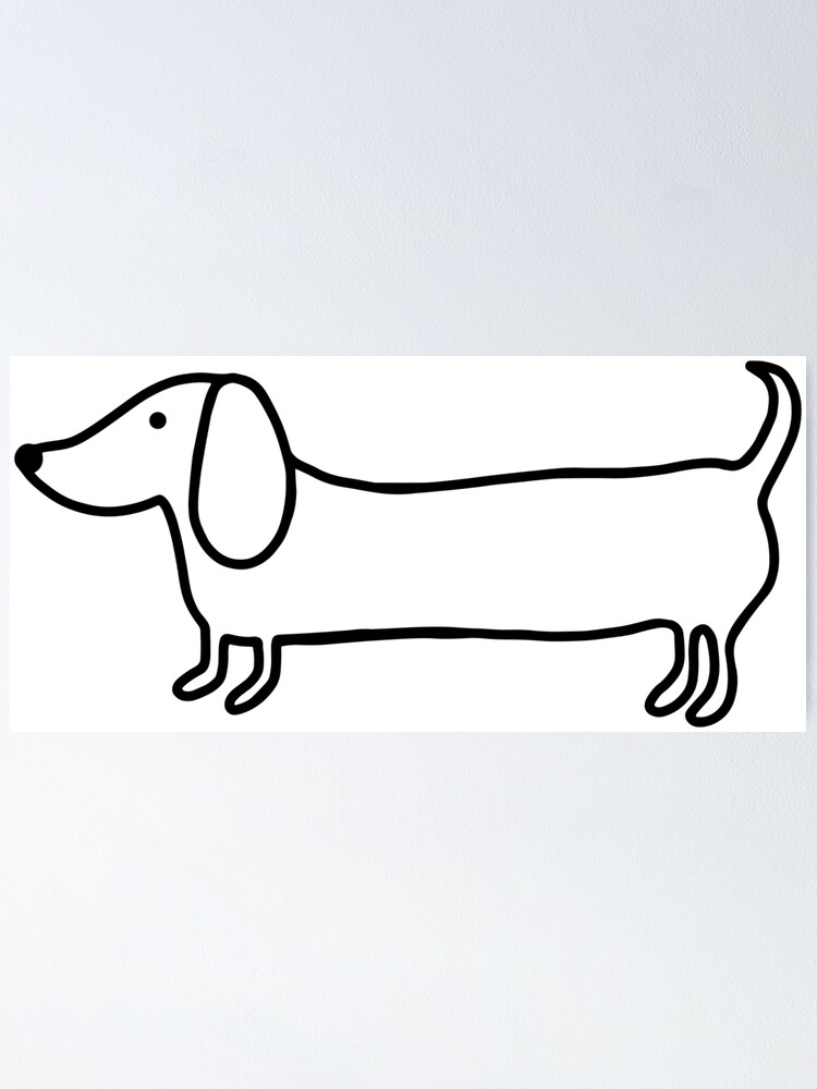 Dachshund drawing hot sale easy