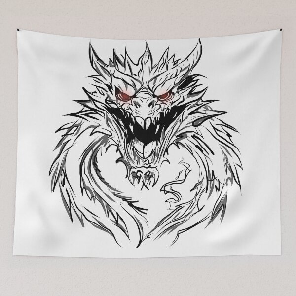 Item preview, Angry Dragon Line-Art designed and sold by Midnighti4Msp.