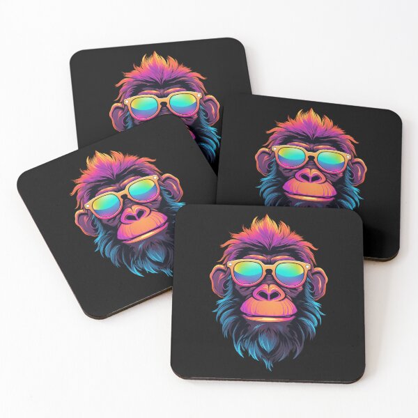 Item preview, Neon Monkey Wearing Sunglasses designed and sold by Monokular.