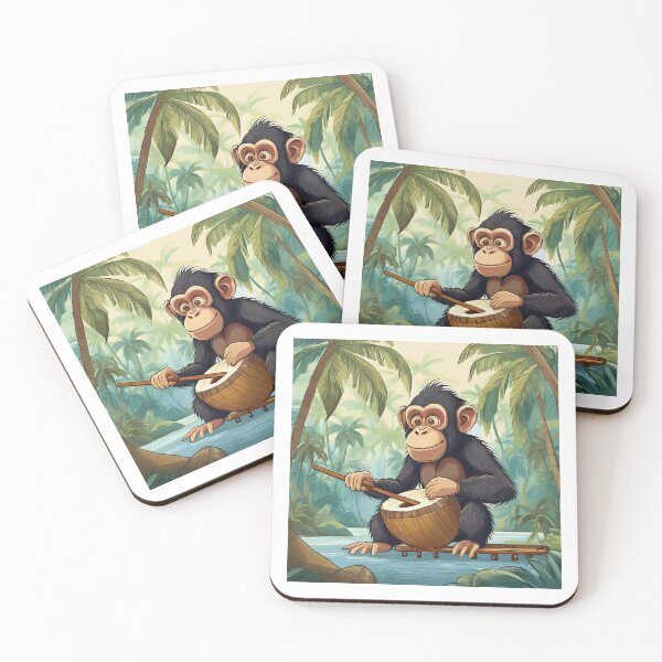 Item preview, Chimpanzee Playing Music Kokonat designed and sold by omerfdln34.
