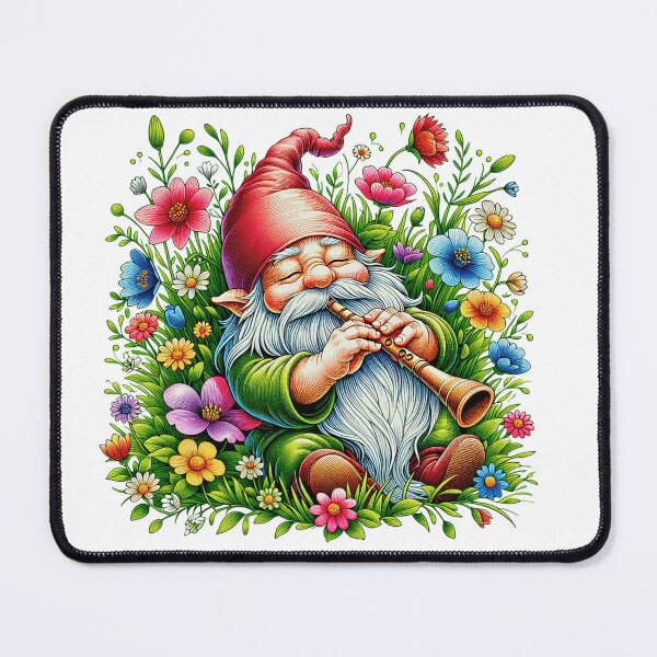 Item preview, gnome playing the flute designed and sold by jinmommyonline.