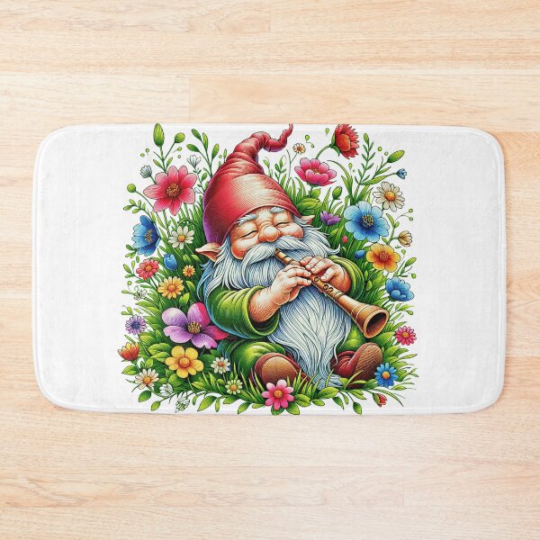 Item preview, gnome playing the flute designed and sold by jinmommyonline.
