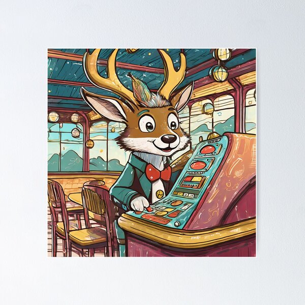 Item preview, Deer Plays Games of Chance designed and sold by omerfdln34.
