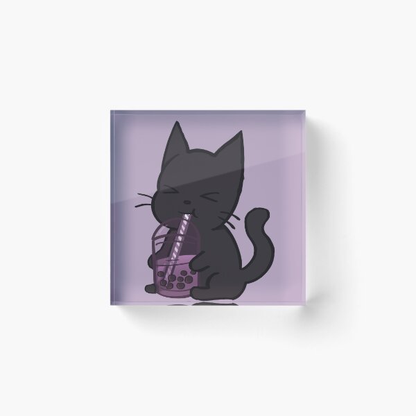 Item preview, Taro Boba Cat designed and sold by wormy-pope.