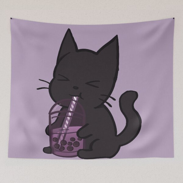 Item preview, Taro Boba Cat designed and sold by wormy-pope.