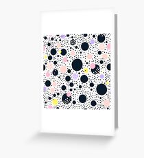 ABSTRACT RANDOM POLKA DOT PATTERN Greeting Card