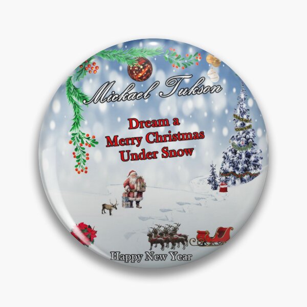 Item preview, Dream a Merry Christmas Under Snow Round Format designed and sold by MickaelTukson.