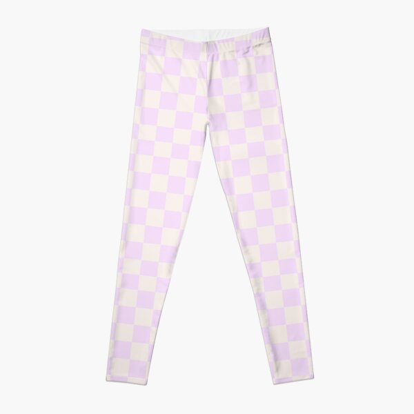 Purple and White Checkered Leggings, Zazzle