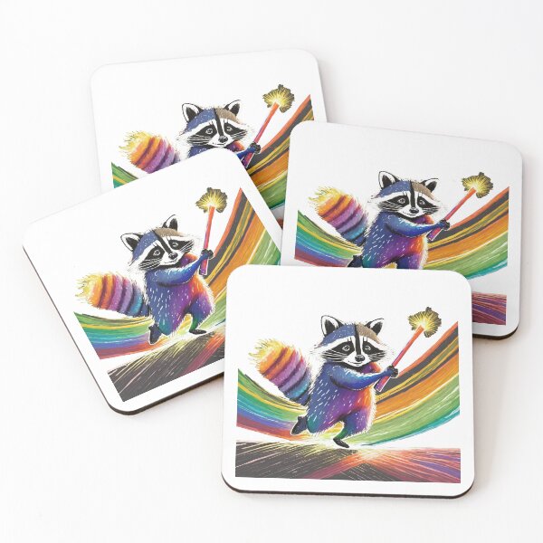 Item preview, Colorful Raccoon Wizard designed and sold by omerfdln34.
