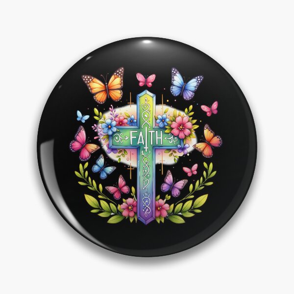 Item preview, Easter - Cross with Butterflies Design designed and sold by BudBrown.