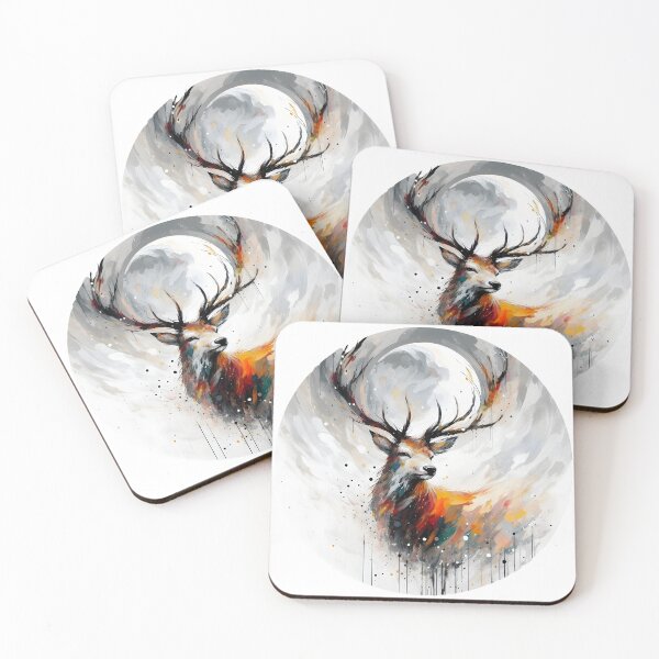Item preview, deer at a moonlight designed and sold by gkhanco.