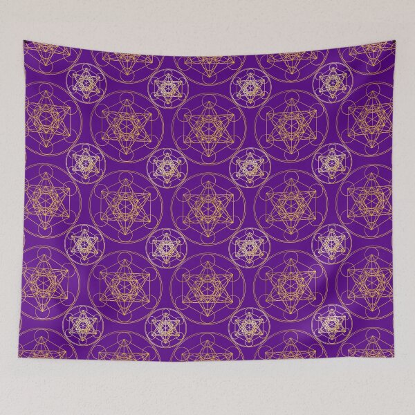 Item preview, Metatron's Cube Tiling Violet Background designed and sold by Raymond Gilford.