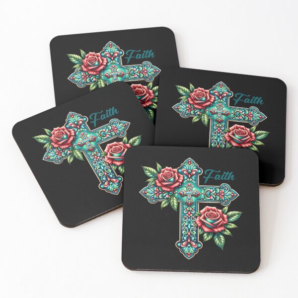 Item preview, Easter - Cross with roses designed and sold by BudBrown.