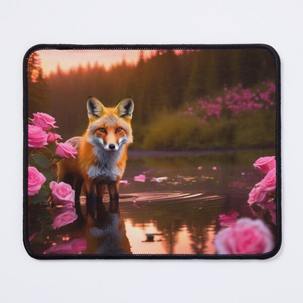 Item preview, The Fox with Pink Roses designed and sold by JZDezignsz.