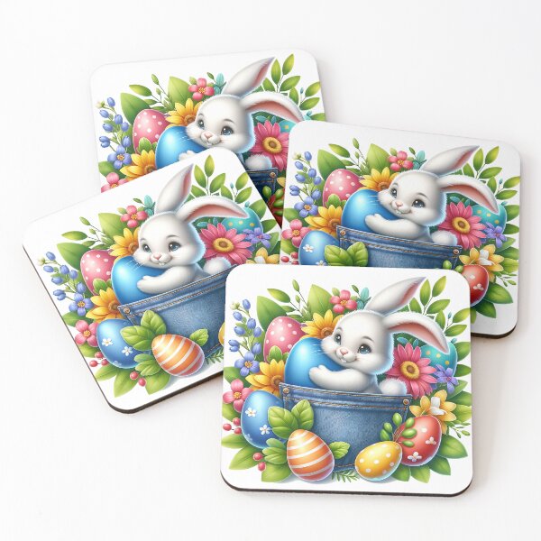 Item preview, Cute bunny in flowers! designed and sold by fribabywonder.