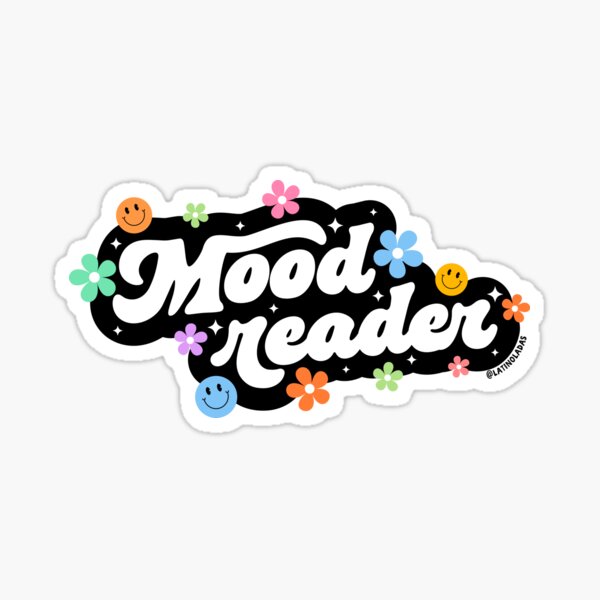 Artikel-Vorschau von Stimmungsleser / Smiley-Gesichter Groovige Gänseblümchen Blumen in Schwarz Bunte Bücherzitate Leseliebhaber Ästhetische Geschenke für Kindle Girlies Bibliothek Romantik Tbr, designt und verkauft von Latinoladas.