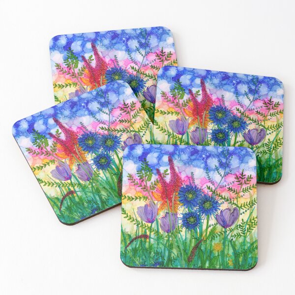 Item preview, Wild Bouquet, colourful & vibrant bunch of flowers designed and sold by MillieMoth.