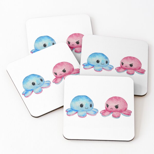 Item preview, Happy and Angry Squish Octopus Plushie Friends designed and sold by Hannah Smolensky.
