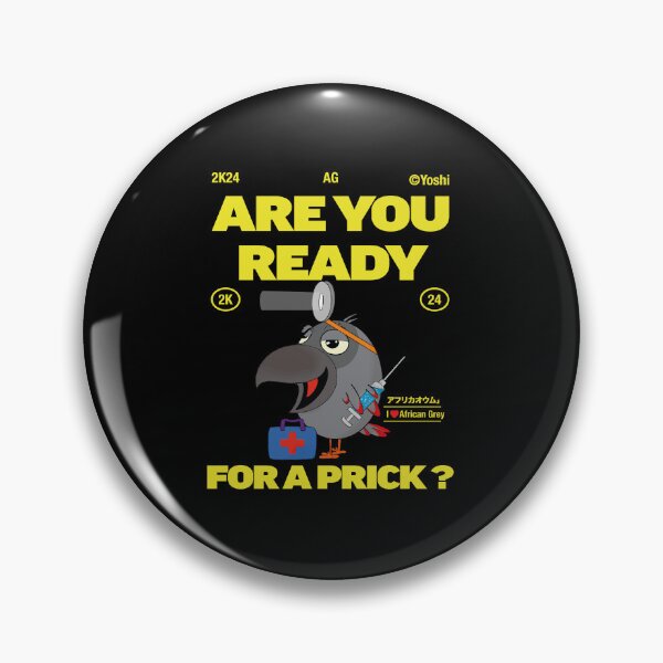 Item preview, Funny African grey parrot doctor - ARE YOU READY FOR A PRICK ? designed and sold by YoshiArtDesign.