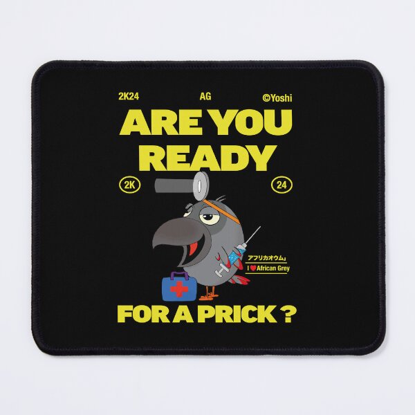 Item preview, Funny African grey parrot doctor - ARE YOU READY FOR A PRICK ? designed and sold by YoshiArtDesign.