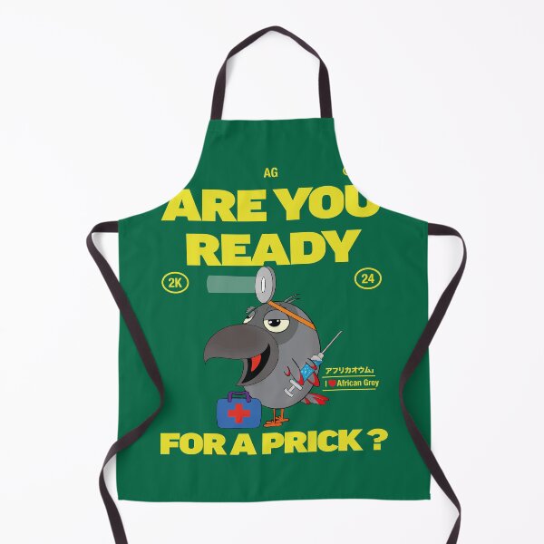 Item preview, Funny African grey parrot doctor - ARE YOU READY FOR A PRICK ? designed and sold by YoshiArtDesign.