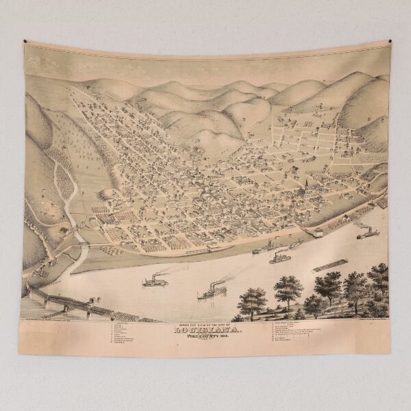 Item preview, Louisiana, Pike County, Missouri (1876) designed and sold by allhistory.