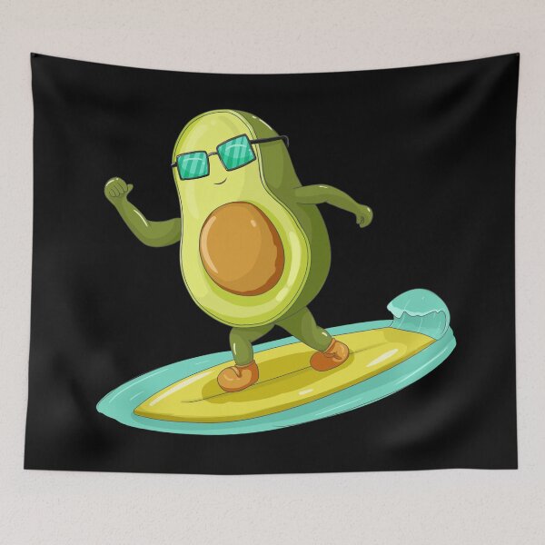 Item preview, Cute avocado surfing designed and sold by ShopMaxiDesigns.