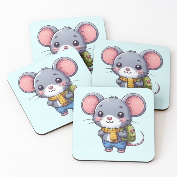 Item preview, Back to school cute mouse with a backpack  designed and sold by Culmika.