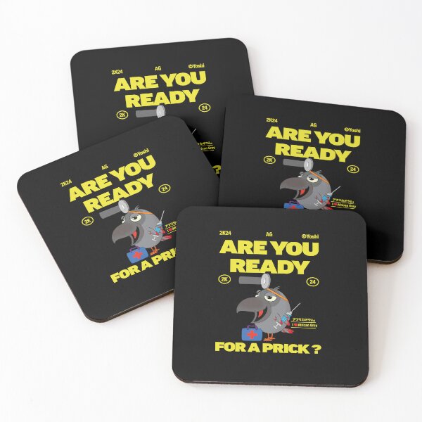 Item preview, Funny African grey parrot doctor - ARE YOU READY FOR A PRICK ? designed and sold by YoshiArtDesign.