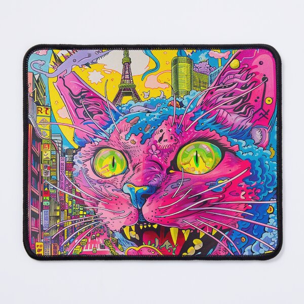 Item preview, Psychedelic Cats Art designed and sold by nomiraclehere.