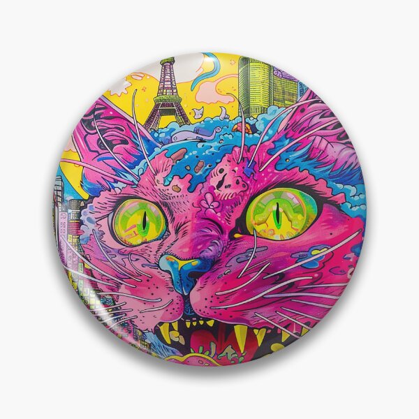 Item preview, Psychedelic Cats Art designed and sold by nomiraclehere.