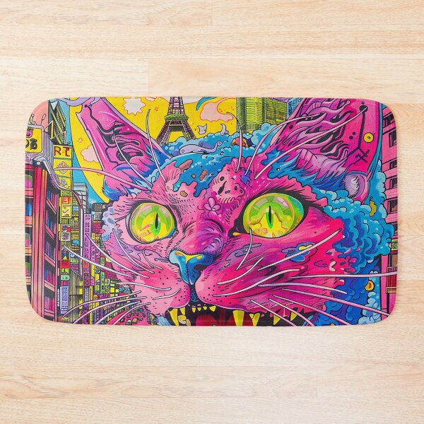 Item preview, Psychedelic Cats Art designed and sold by nomiraclehere.