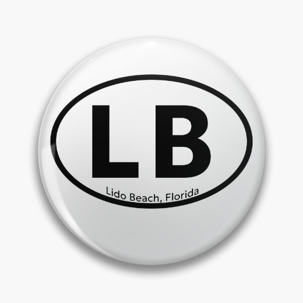 Item preview, Lido Beach (LB), Florida - oval sticker designed and sold by SunCoastTees.