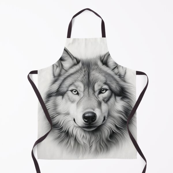 Item preview, Black and white Wolf pencil drawing designed and sold by Pencil-Art.